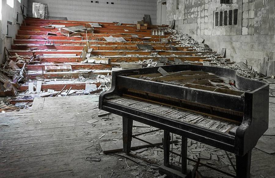 Salle de musique près de Tchernobyl